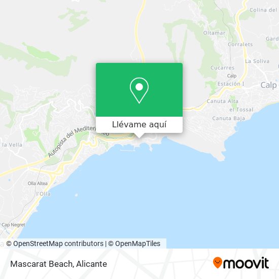 Mapa Mascarat Beach