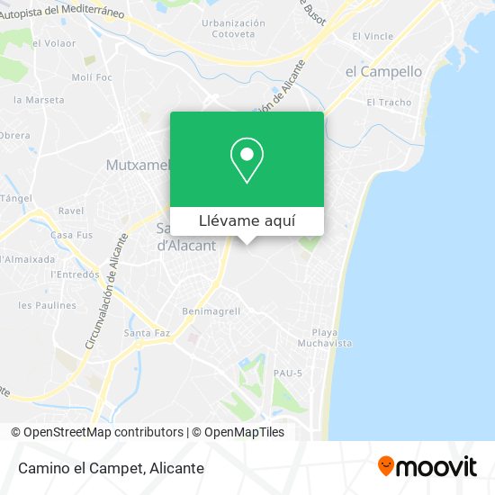 Mapa Camino el Campet