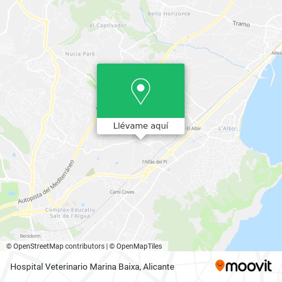 Mapa Hospital Veterinario Marina Baixa