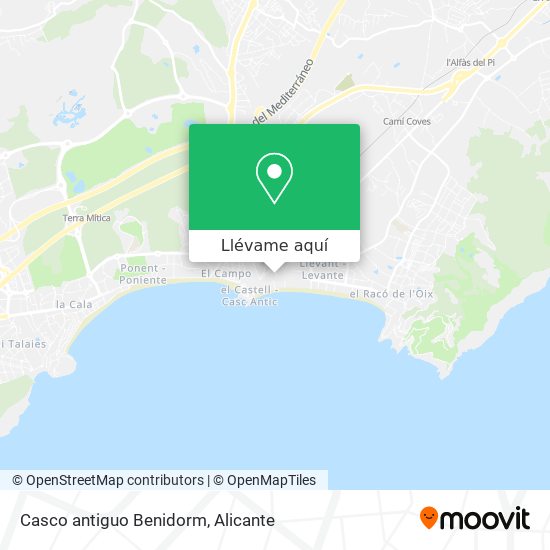 Mapa Casco antiguo Benidorm