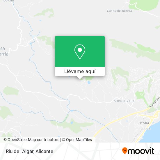 Mapa Riu de l'Algar