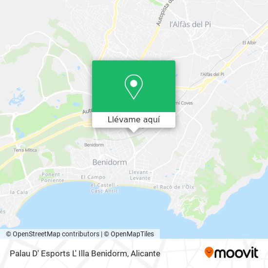 Mapa Palau D' Esports L' Illa Benidorm