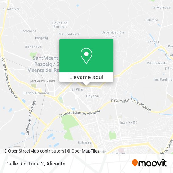 Mapa Calle Río Turia 2