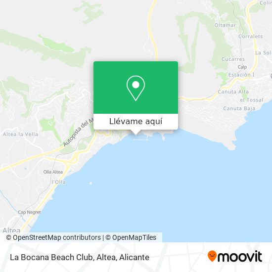Mapa La Bocana Beach Club, Altea