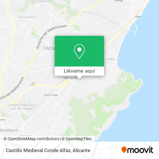 Mapa Castillo Medieval Conde Alfaz