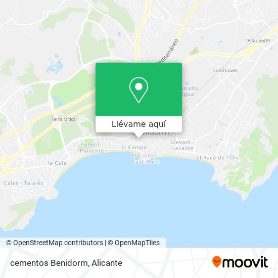 Mapa cementos Benidorm