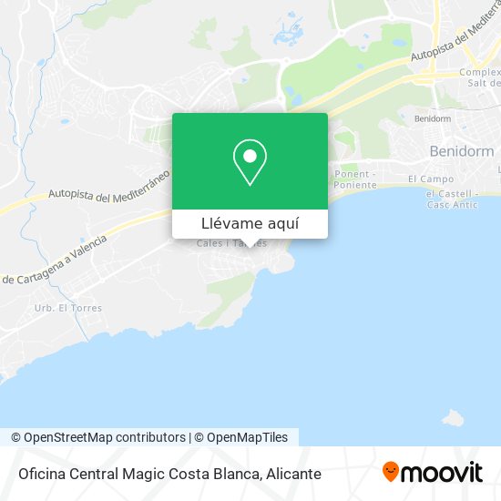 Mapa Oficina Central Magic Costa Blanca