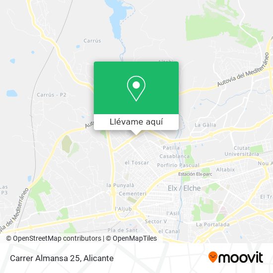 Mapa Carrer Almansa 25
