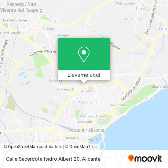 Mapa Calle Sacerdote Isidro Albert 20