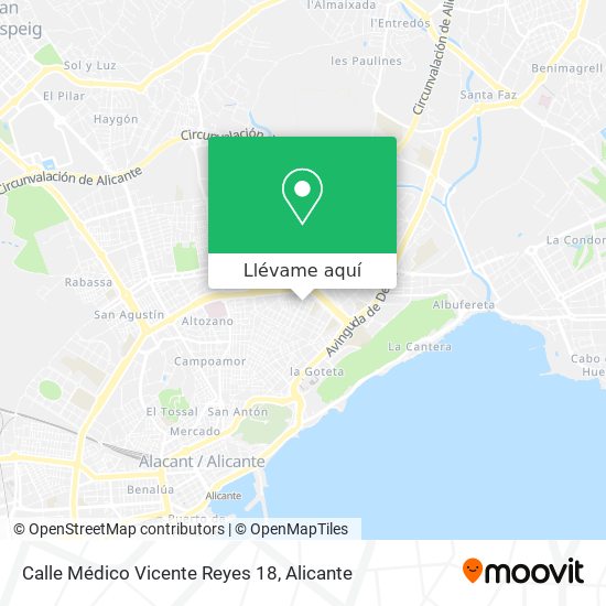Mapa Calle Médico Vicente Reyes 18