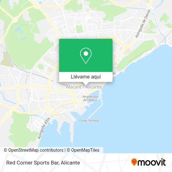 Mapa Red Corner Sports Bar