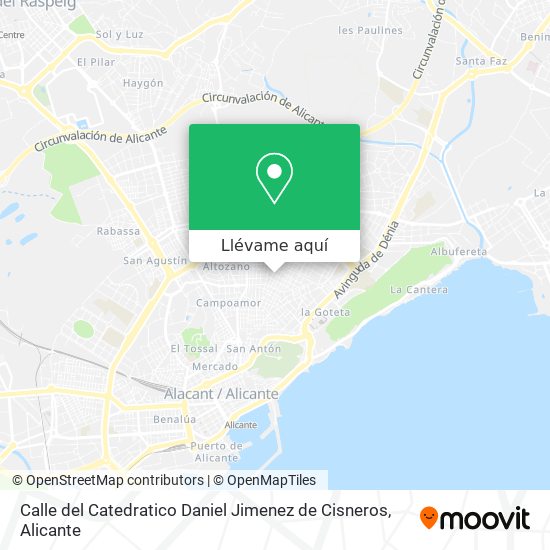 Mapa Calle del Catedratico Daniel Jimenez de Cisneros