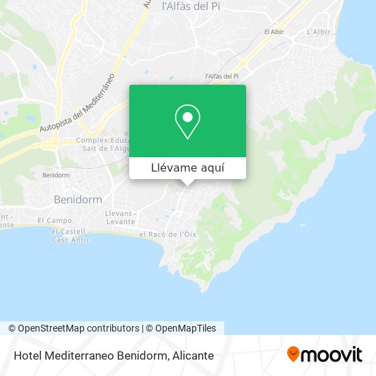 Mapa Hotel Mediterraneo Benidorm