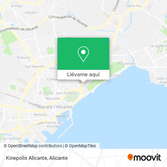 Mapa Kinepolis Alicante