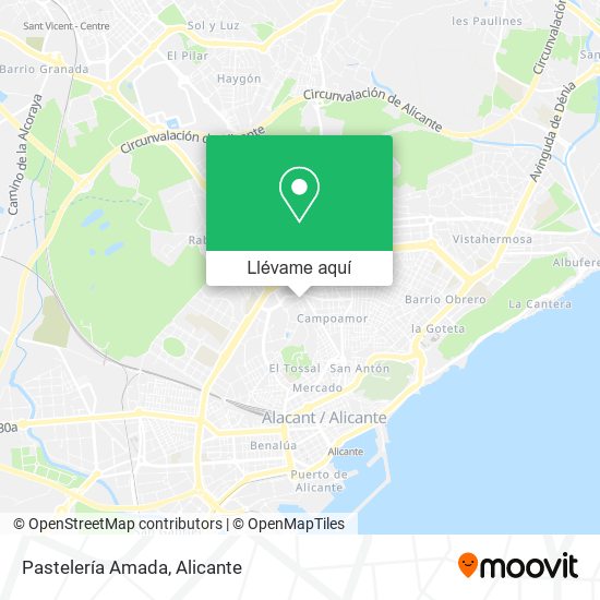 Mapa Pastelería Amada