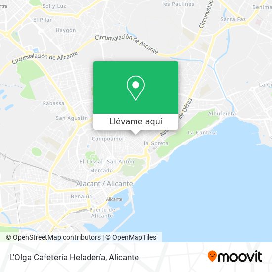 Mapa L'Olga Cafetería Heladería