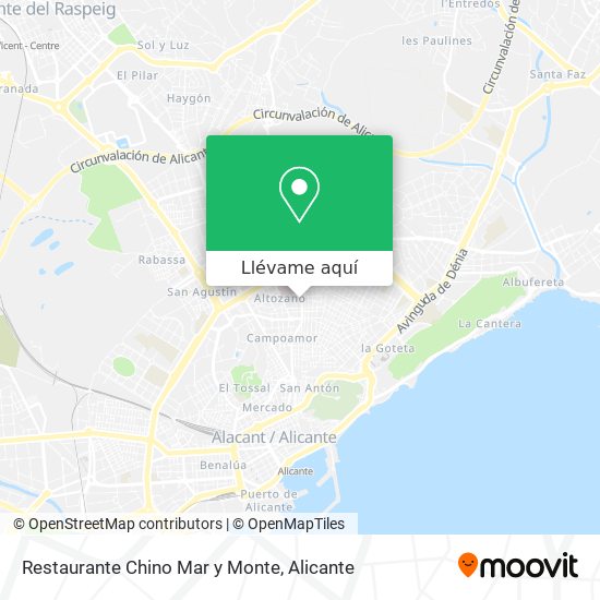 Mapa Restaurante Chino Mar y Monte