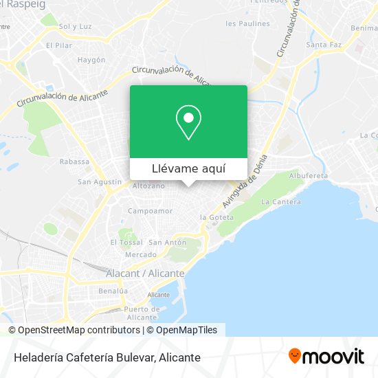 Mapa Heladería Cafetería Bulevar