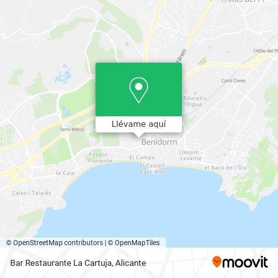 Mapa Bar Restaurante La Cartuja