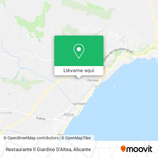 Mapa Restaurante Il Giardino D'Altea