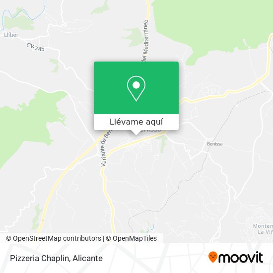 Mapa Pizzeria Chaplin