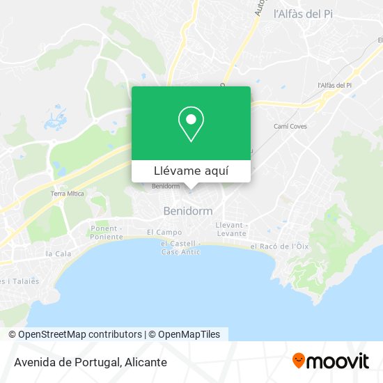 Mapa Avenida de Portugal