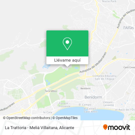 Mapa La Trattoria - Meliá Villaitana