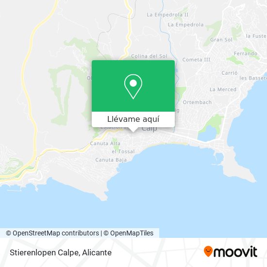 Mapa Stierenlopen Calpe