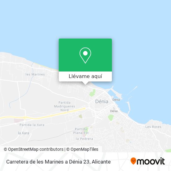 Mapa Carretera de les Marines a Dénia 23