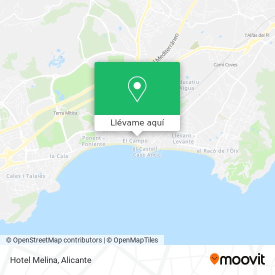 Mapa Hotel Melina