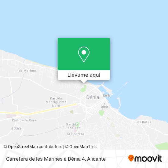 Mapa Carretera de les Marines a Dénia 4