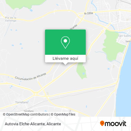 Mapa Autovia Elche-Alicante
