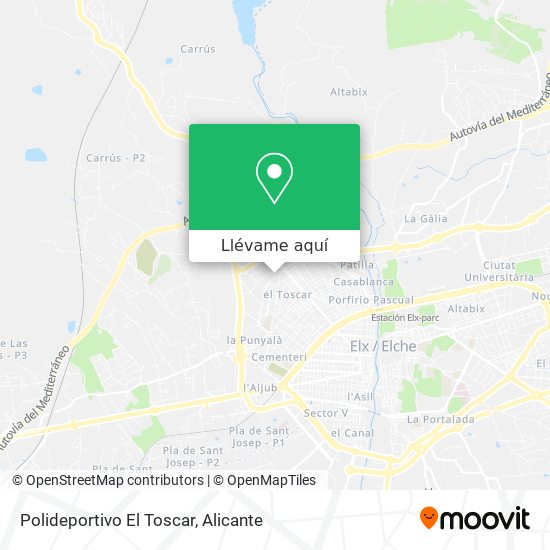 Mapa Polideportivo El Toscar