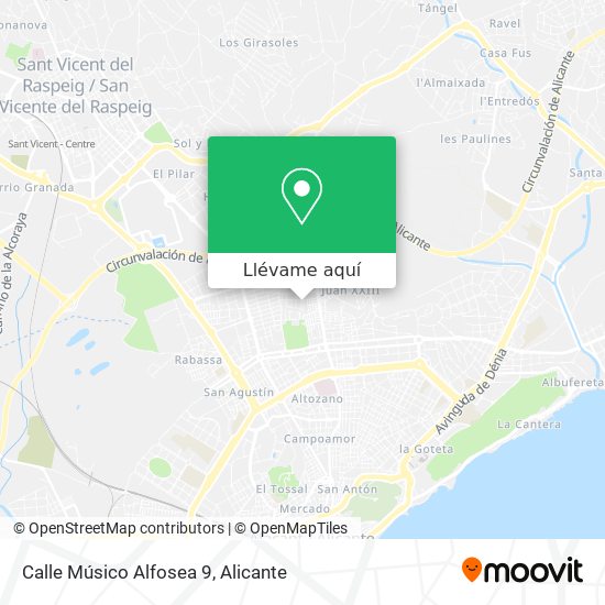 Mapa Calle Músico Alfosea 9