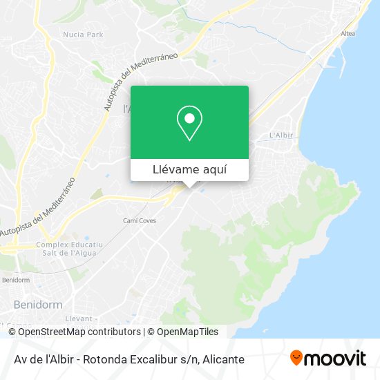 Mapa Av de l'Albir - Rotonda Excalibur s / n