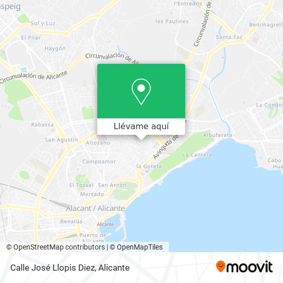 Mapa Calle José Llopis Diez