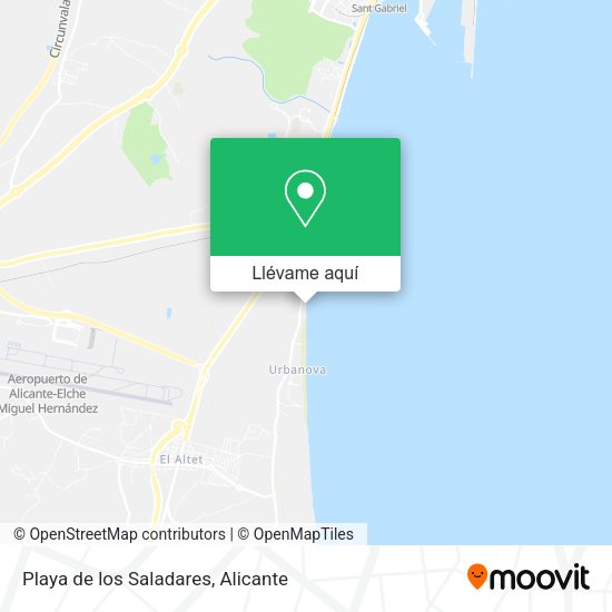Mapa Playa de los Saladares