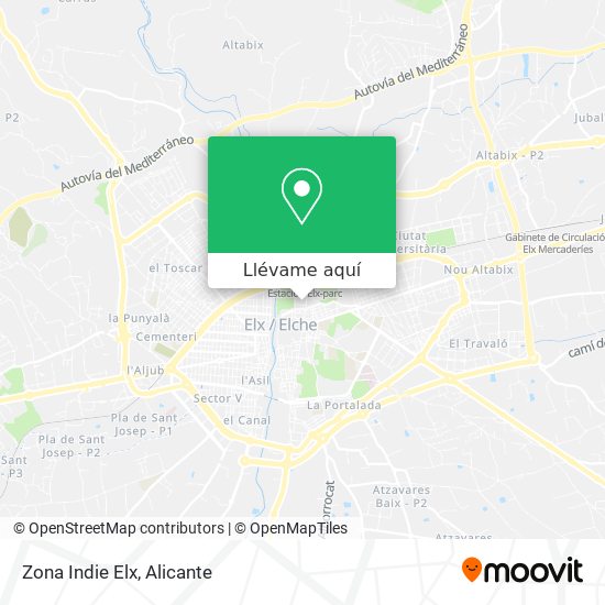 Mapa Zona Indie Elx