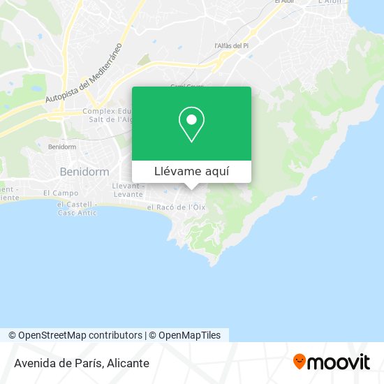 Mapa Avenida de París