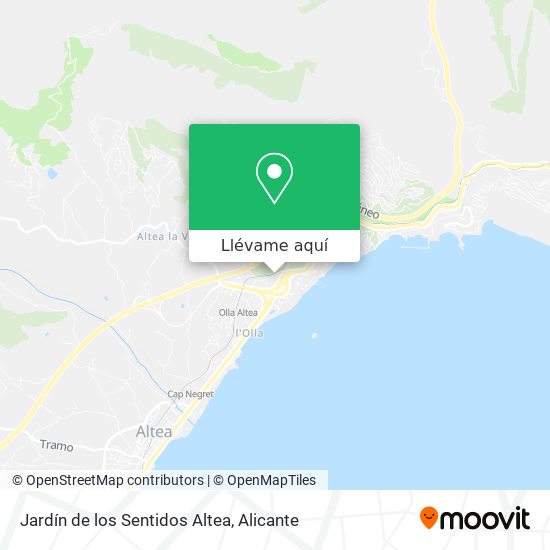 Mapa Jardín de los Sentidos Altea