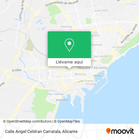 Mapa Calle Angel Celdran Carratala