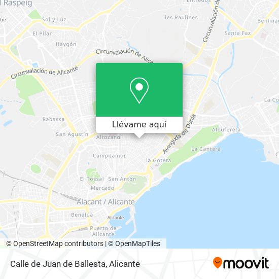 Mapa Calle de Juan de Ballesta