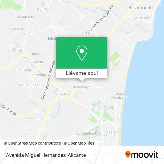 Mapa Avenida Miguel Hernández