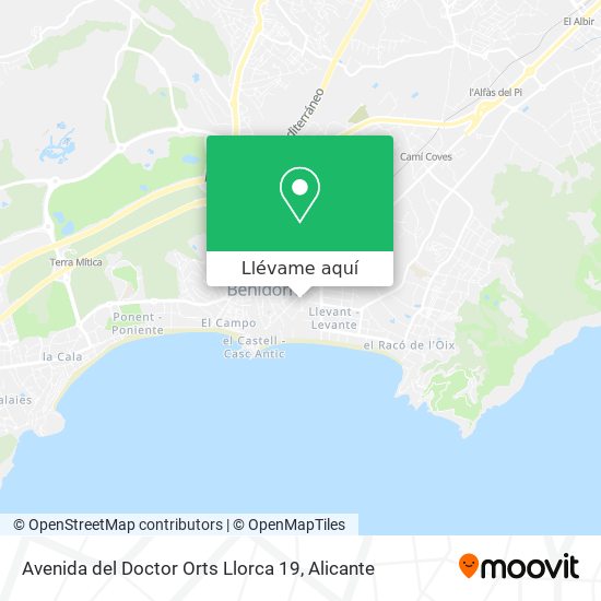 Mapa Avenida del Doctor Orts Llorca 19