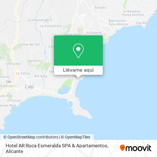 Mapa Hotel AR Roca Esmeralda SPA & Apartamentos
