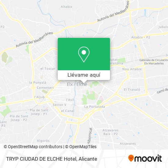 Mapa TRYP CIUDAD DE ELCHE Hotel