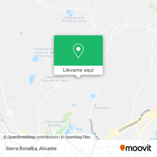 Mapa Sierra Bonalba