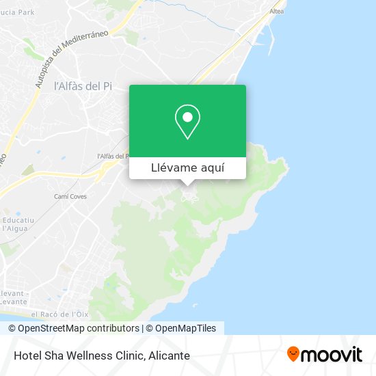 Mapa Hotel Sha Wellness Clinic