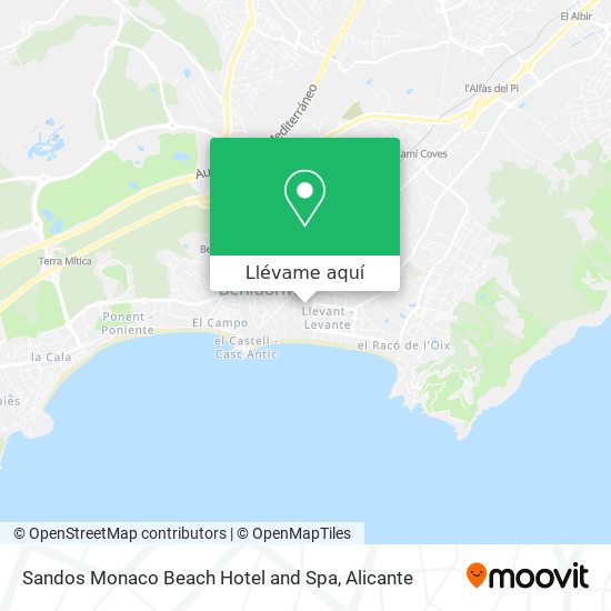 Mapa Sandos Monaco Beach Hotel and Spa