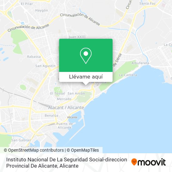 Mapa Instituto Nacional De La Seguridad Social-direccion Provincial De Alicante